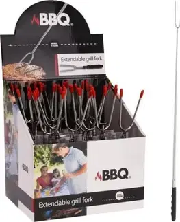 Grilovacie náradie Kinekus Vidlica grilovacia, ražeň, teleskopická, 72cm