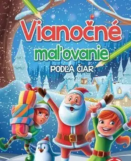 Nalepovačky, vystrihovačky, skladačky Vianočné maľovanie podľa čiar