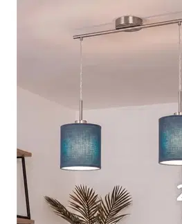 Svietidlá BRILAGI - LED luster na lanku NUBILA 2xE27/60W/230V tmavomodrý EG32519+2xBG1575