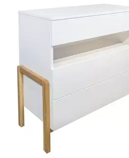 Komody so zásuvkami Komoda Victor Biely