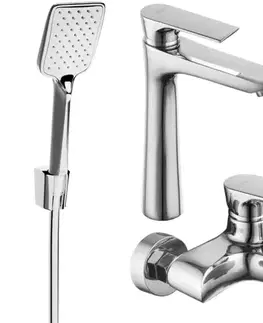Kúpeľňové batérie MEXEN/S - Axel R62 SET vaňová a umývadlová batéria, chróm 73813R62-00