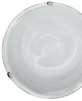 Stropná svetla Stropná lampa Duna, biela, chrómový držiak