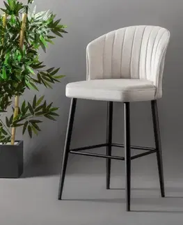 Barové stoličky Bar Stool Set (4 Pieces) Rubi - Cream