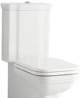 Záchody KERASAN - WALDORF WC kombi, spodný/zadný odpad, biela-chrom WCSET04-WALDORF
