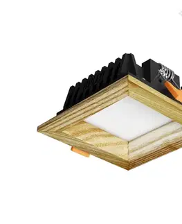 Svietidlá APLED - LED Podhľadové SQUARE WOODLINE LED/3W/230V 3000K 9x9 cm jaseň masív 21296