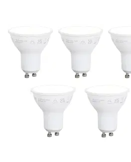 LED osvetlenie Sada 5 inteligentných stmievateľných LED žiaroviek GU10 50 mm opálová 7 W 630 lm 2700 K