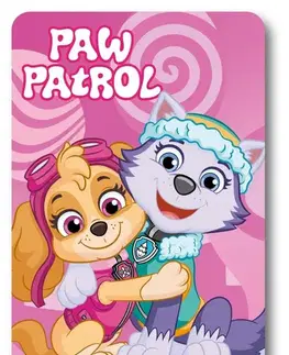 Deky Deka detská flecee Paw Patrol ružová 140x100cm Faro Tiahome