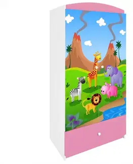 Skrine do izieb Skriňa Babydreams Ružová – Safari
