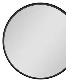 Kúpeľňové zrkadlá OLSEN SPA - Zrkadlo bez osvetlenia REISA BLACK - Priemer - 70 cm OLNZREI70B