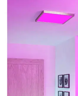 Svietidlá Eglo 901422-LED RGBW Stmievateľné kúpeľňové stropné svietidlo FUEVA-Z LED/17,8W/230V 39x39cm IP44 chróm 901422