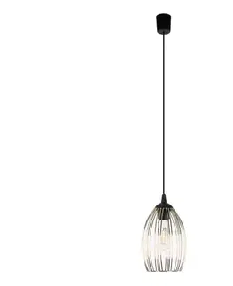 Svietidlá  Luster na lanku LIZA 1xE27/15W/230V čierna/zlatá 6792