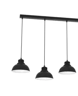 Svietidlá  Luster na lanku SVEN 4xE27/15W/230V čierna 9095
