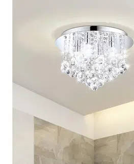 Svietidlá Eglo 79516-LED Kúpeľňové stropné svietidlo MONTEPRANDONE 8xG9/3W/230V IP44 chróm 79516