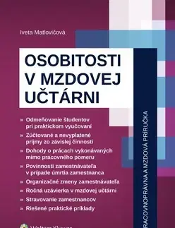 Dane, účtovníctvo Osobitosti v mzdovej učtárni - Iveta Matlovičová