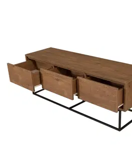 TV stolíky PATRIOTE TV stolík na nožičkách, orech/čierna