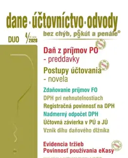 Dane, účtovníctvo Dane účtovníctvo odvody 4 2026 - Daňové priznania, vysporiadanie daňových povinností - Kolektív autorov