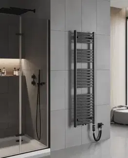 Radiátory do kúpeľne MEXEN/S - Hades radiátor + vykurovacia tyč 1500 x 400 mm, 600 W, čierna W104-1500-400-2600-70