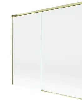 Sprchové dvere MEXEN/S - Rox vaňová zástena 2-krídlová posuvná 180 x 150, transparent, zlatá 8C9-180-001-50-00