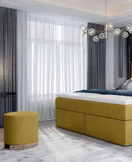 Postele ArtElta Manželská posteľ VIVRE Boxspring | 180 x 200 cm Farba VIVRE: Monolith 48