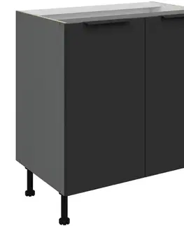Kuchynské skrinky stojace Kuchynská skrinka Aria-Bl/Ant Anti Fingerprint 80d 2f Bb