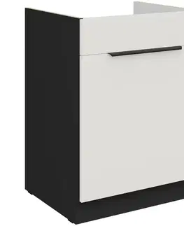 Kuchynské skrinky stojace Kuchynská skrinka Aria-Wh/Bl Anti Fingerprint 60zl 1s Bb
