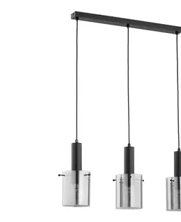 Svietidlá  Luster na lanku CELIA 3xE27/60W/230V čierna 62402