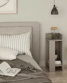Nočné stolíky Nočný stolík Elos Right - Light Mocha