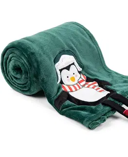 Prikrývky 4Home Vianočná deka Penguin, 150 x 200 cm