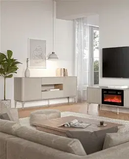 TV stolíky Elektrický krb Halmar
