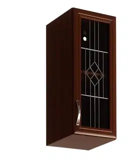 Kuchynské horné skrinky KONDELA Sicilia G30S P horná kuchynská skrinka orech Milano