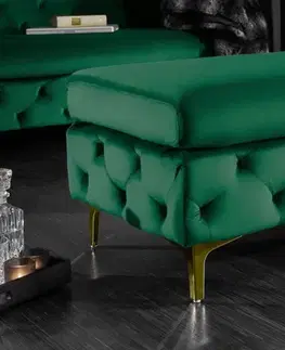 Taburety a podnožky Chesterfield taburet ZETHOS Dekorhome