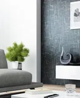TV stolíky CAMA MEBLE Vigo 180 tv stolík na stenu sivá / biely lesk