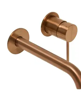Kúpeľňové batérie Umývadlová batéria SAT Aurum vrátane podomietkového telesa brúsená rose gold SATBAUR101BRG SATBAUR101BRG