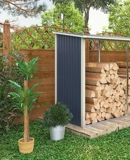 Drevníky Drevník 302 x 119 cm (šedobiely)