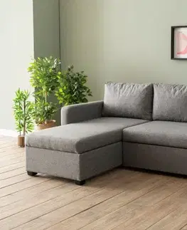 Pohovky a gauče Rohová rozkladacia pohovka Kado - Light Grey