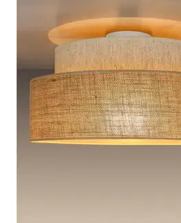 Svietidlá  Stropné svietidlo BOHO 1xE27/60W/230V pr. 40 cm krémová/béžová 0124
