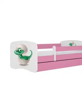 Postele pre dievčatá Detská Posteľ. Babydreams+Sz+M Ružová 80x180 Dino