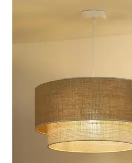 Svietidlá  - Luster na lanku YUTE BOHO 1xE27/15W/230V pr. 45 cm hnedá/krémová 603720