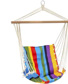 Závesné kreslá NABBI FHMK závesné hojdacie kreslo 100x58 cm farebné pásy