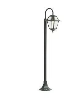Vonkajšie svietidlá Klasická vonkajšia lampa tmavozelená 135 cm IP44 - Berta