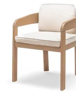 Záhradné stoličky ACATE záhradná stolička, teak/béžová