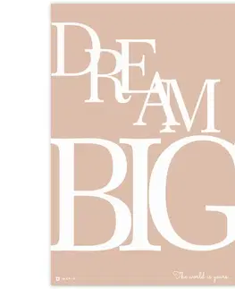 Obrazy s textom Obraz na stenu DREAM BIG s vlastným textom