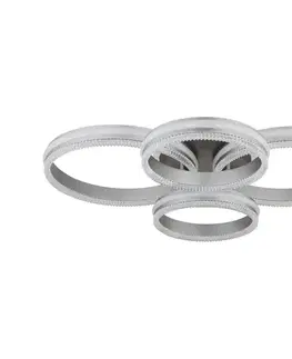 Svietidlá Globo 67377-90 - stmievateľné LED stropné svietidlo FRANCINE LED/90W/230V strieborné+DO 67377-90