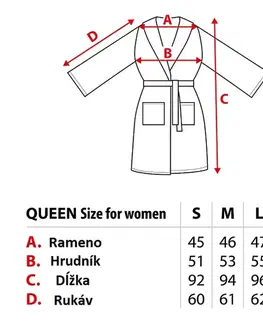 Pánske župany Župan z mikrovlákna King&Queen Biely TiaHome - XL