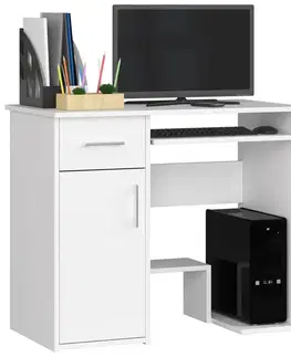Písacie stoly Dizajnový písací stôl JANČA90, biely