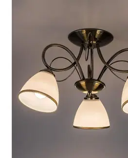 Svietidlá BRILAGI - Prisadený luster FRED 3xE27/60W/230V, priemer 59 cm, bronzový 63033