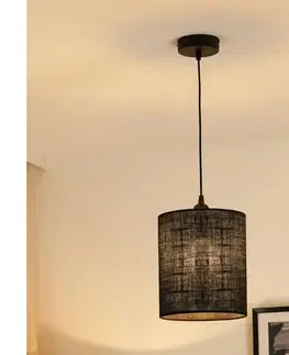 Svietidlá BRILAGI - Luster na lanku TUBES 1xE27/15W/230V pr. 20 cm čierna 609319