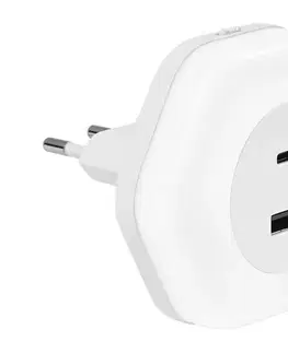 Svietidlá Osram - LED orientačné svietidlo do zásuvky s USB LUNETTA LED/15W/230V 4099854532238
