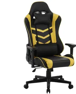 Otočné kreslá Kreslo pre Hráča Leander 8691 čierna/žltá