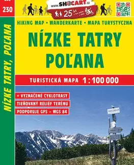 Turistika, skaly Nízke Tatry, Poľana 1:100 000